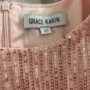 Grace Karin Blush Sequin Dress